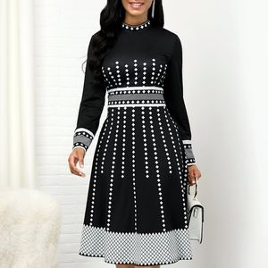 Black and white rotita dress